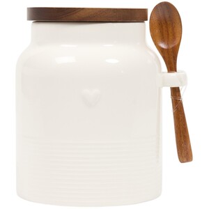 Heart Canister with Lid and Spoon
