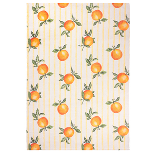 Fruits Oranges Gingham Indoor-Outdoor Rug