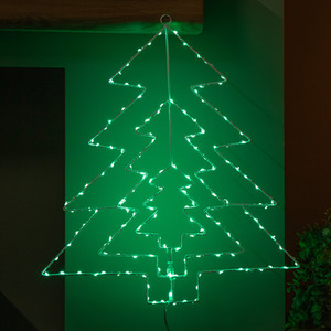 Light up 3 Layered Christmas Tree with 150 Multi-Action Green LEDs