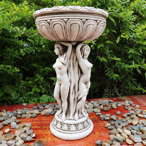 Three Goddess with Planter Statue