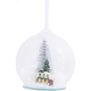 Snowy Tree Scene Bauble