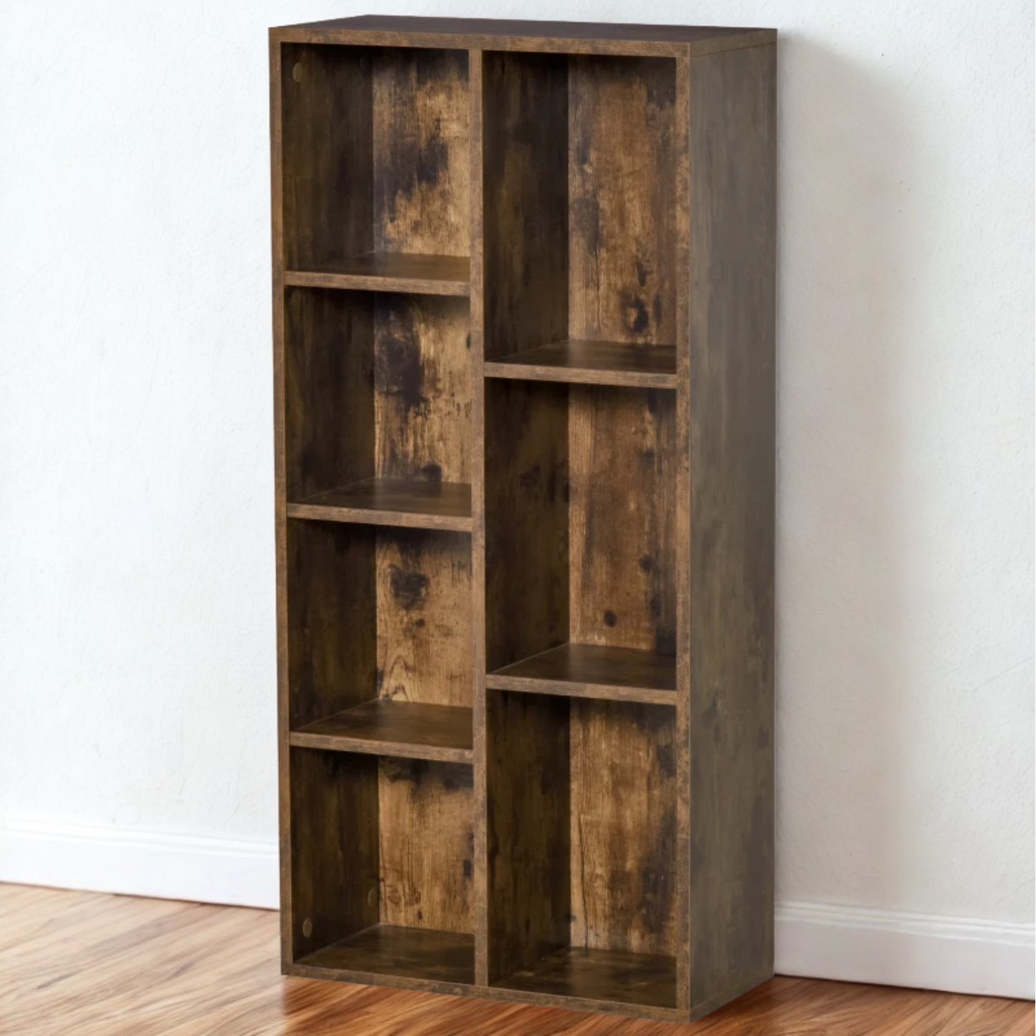7 Cube Freestanding Storage Unit Bookcase Rustic - Rustic Brown