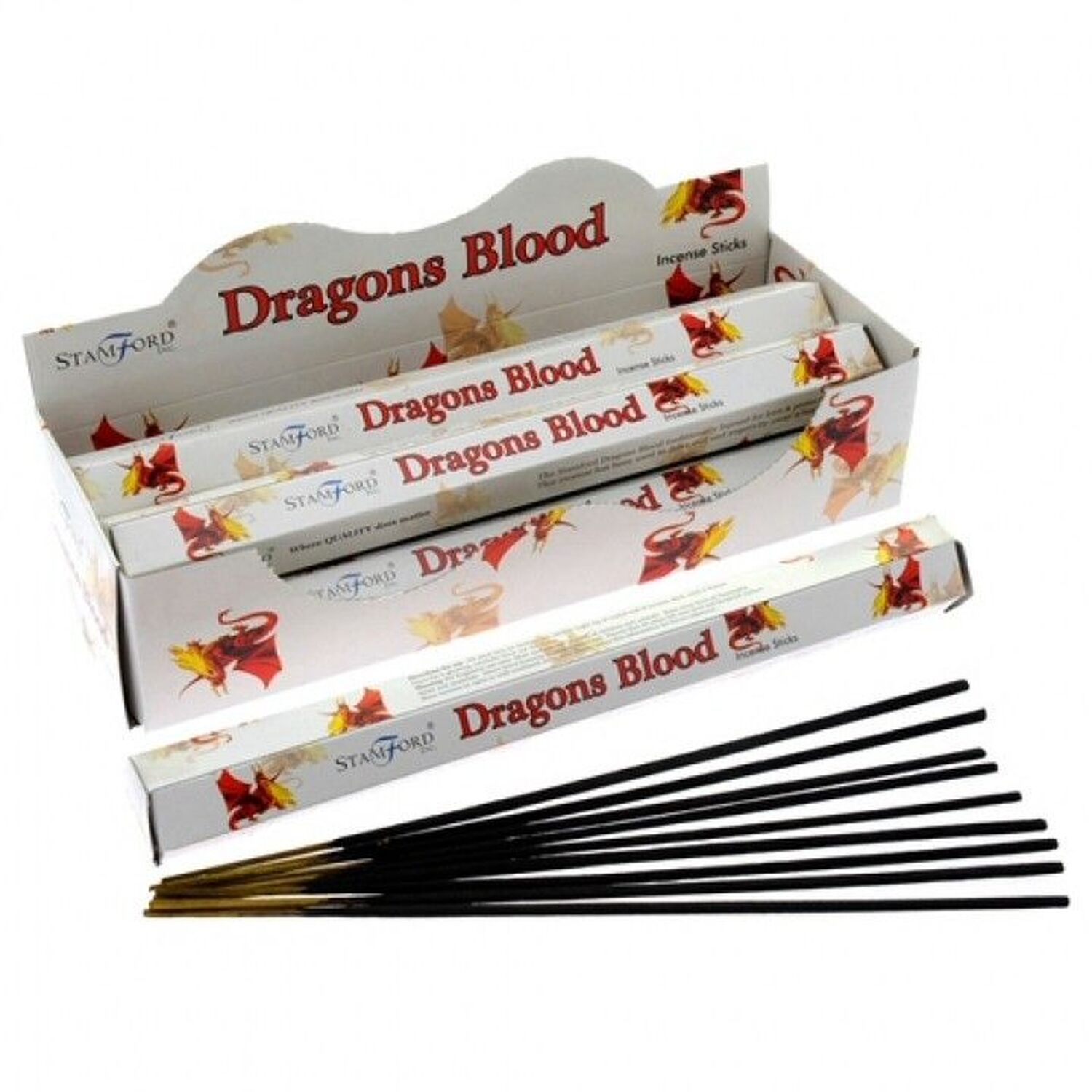 Dragons Blood Premium Hexagonal Incense Sticks - White
