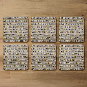 Ancient Egyptian Hieroglyphs Coaster