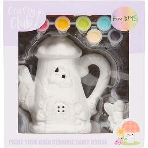 Paint Your Own Ceramic Fairy House Kit