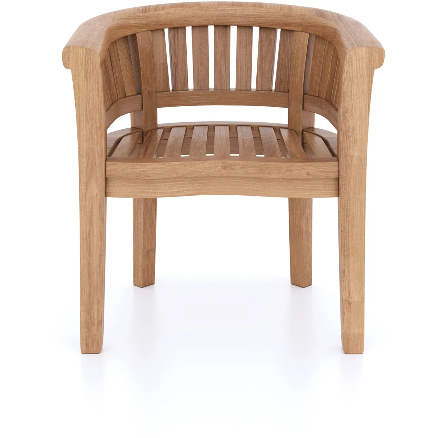 Louvre Teak Garden Dining Table And 4 Seat Chair Set - Teak Table 2 Chairs 2 Benches Cream Cushions
