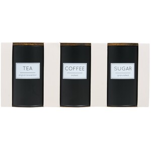 Set of 3 Canisters with Bamboo Lids