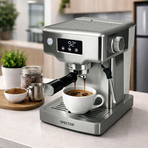 20 Bar Metal Espresso Coffee Machine Maker Milk Frother for Cafe