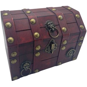 Large Tan Treasure Chest Rustic Storage Decorative Chest