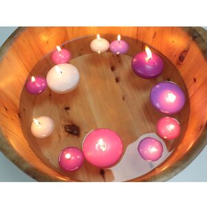 Large Small Lavender Floating Candles for Weddings Unscented