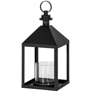Astra Medium Lantern with Glass Candle Holder Elegant Indoor Outdoor Decor