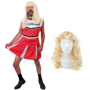 Red Cheerleader Costume with Wig