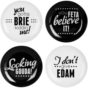 Pun and Games Set Of Four Cheese Plates