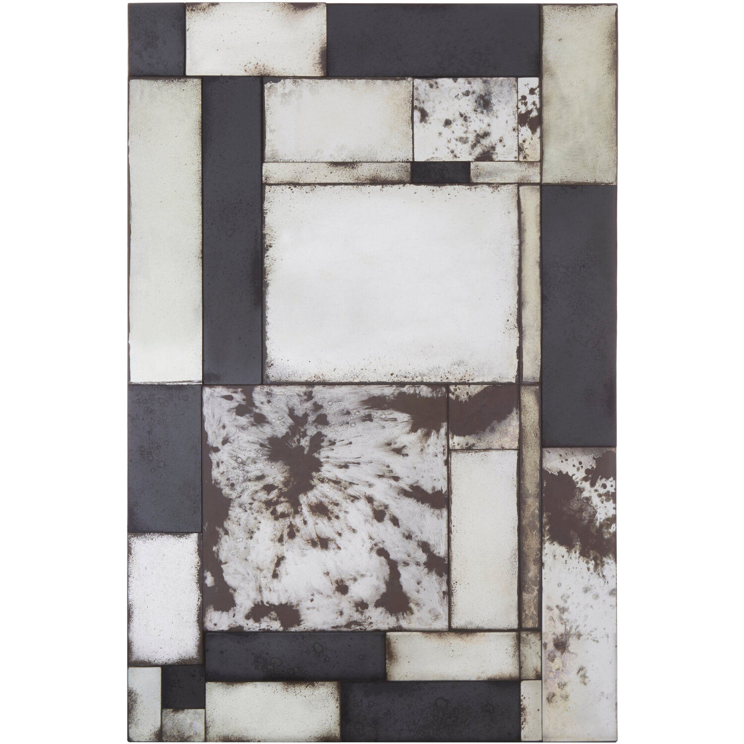 Tribeca Grey Wall Mirror - Gold