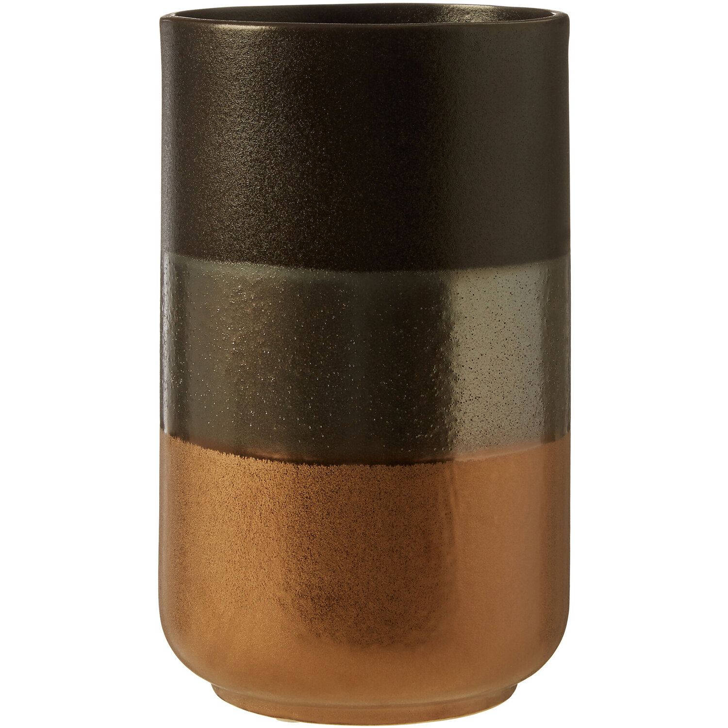 Benka Small Green Ribbed Glass Vase - Stoneware 100%