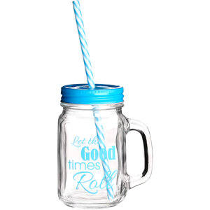 Bocal Good Times Square Mason Jar Mug