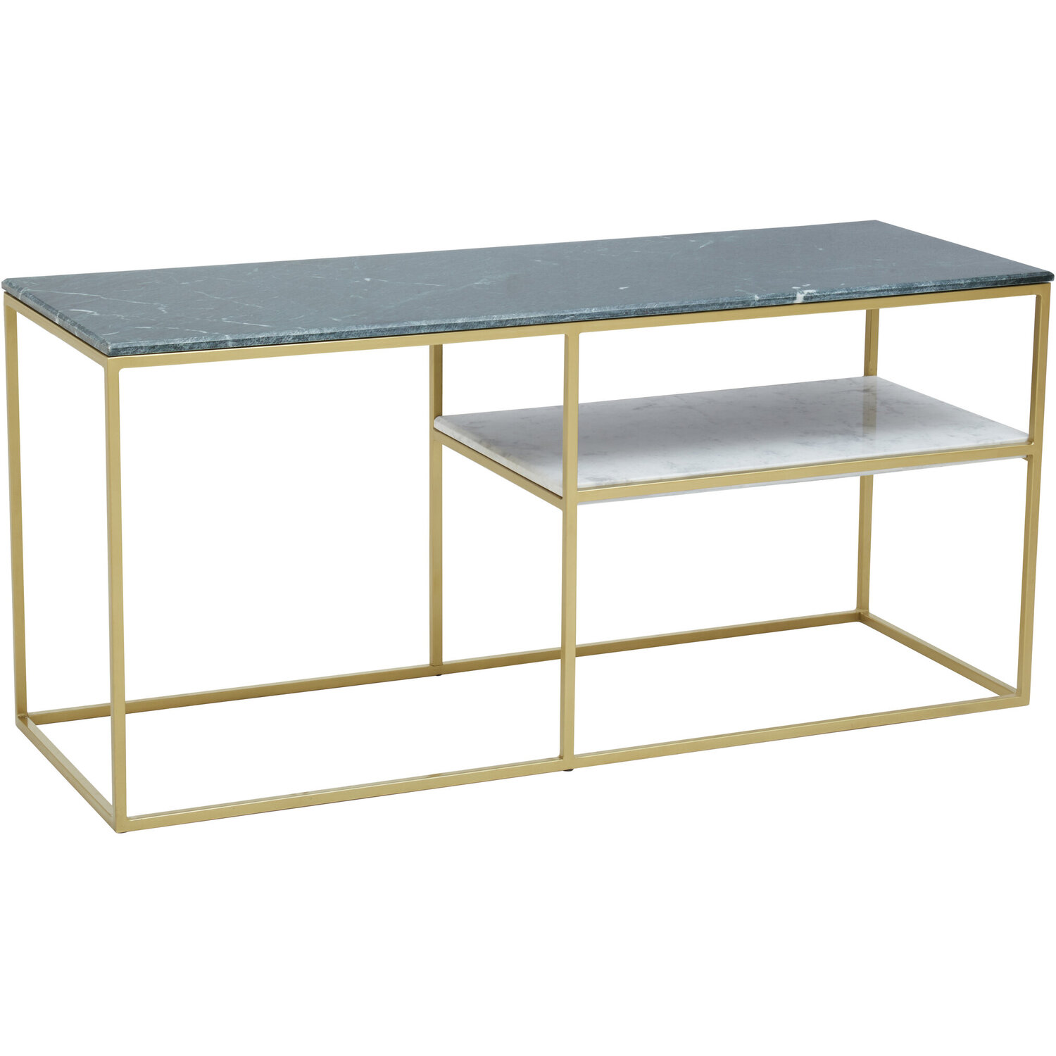 Nirav Assorted Marble And Gold Frame Console Table - Gold