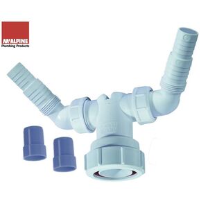 McAlpine V33WM Twin Connector for plumbing two domestic appliance discharge hoses into Standpipe Tra