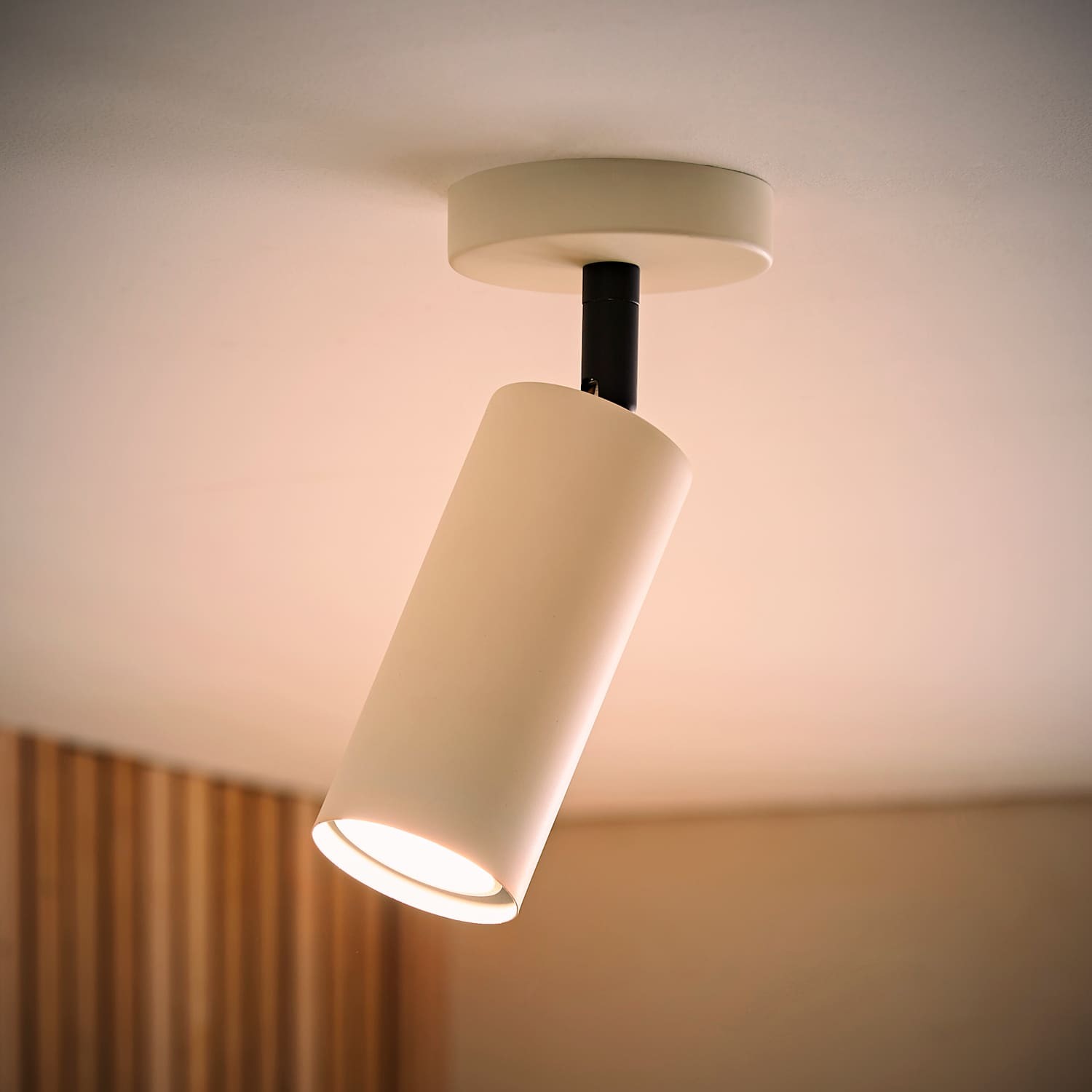 ValueLights Taylor Adjustable Ceiling Spotlight - Beige - Image 5