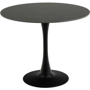 Cloverfern Round Dining Table Matt Ceramic Top Curved Steel Base 4 Seater