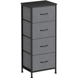 SONGMICS Gray 4 Fabric Drawers Drawer Storage Unit