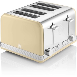 Retro 4 Slice Toaster Cream