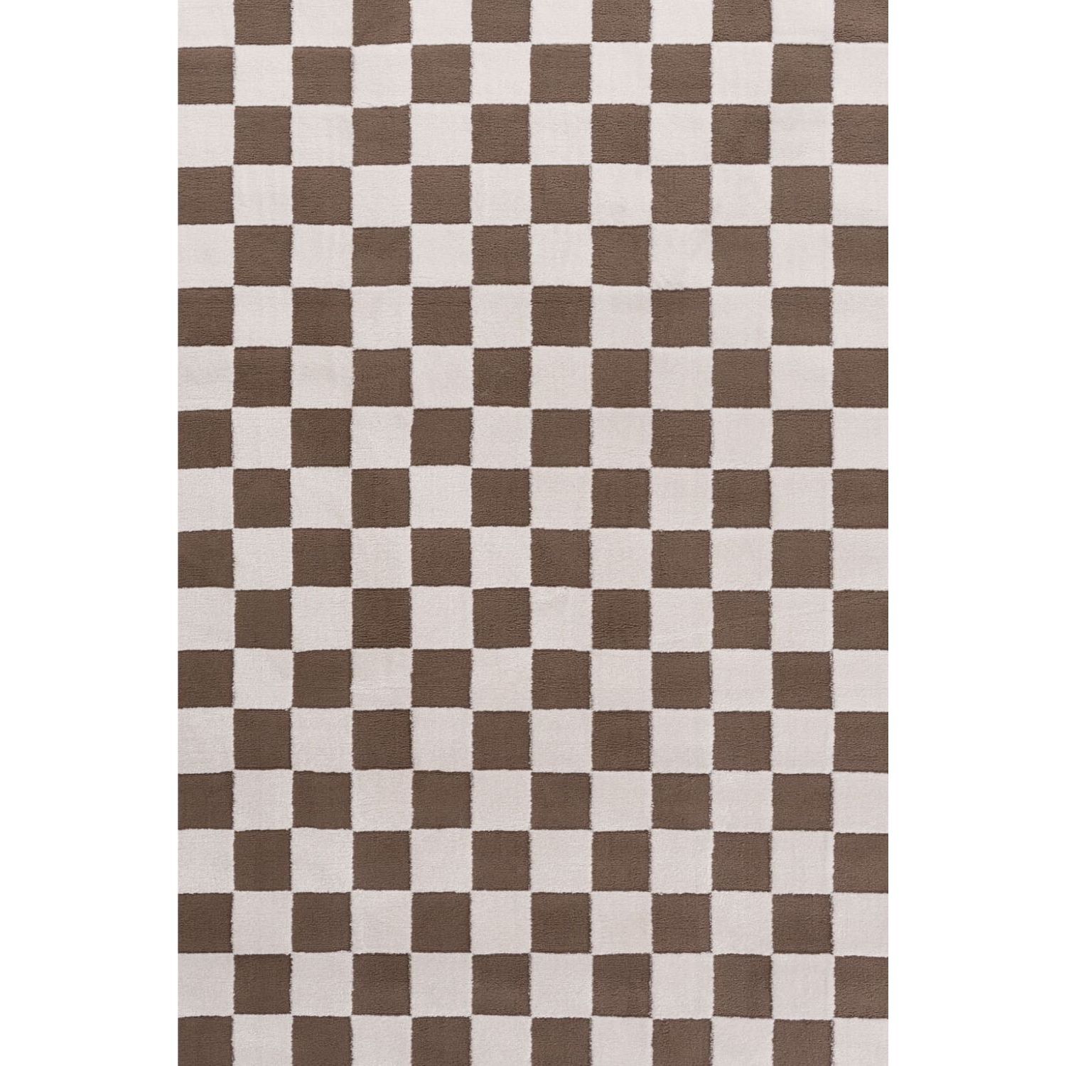 THE RUGS Living Room Rug, Loft Collection – Modern Textured 14mm Soft Pile Area Carpet, Non-Shedding & Easy Care [ Checkerboard Brown, 200x290 cm] - Image 3