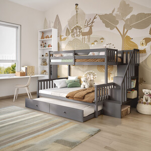 Tag Triple Staircase Bunk Bed with Trundle