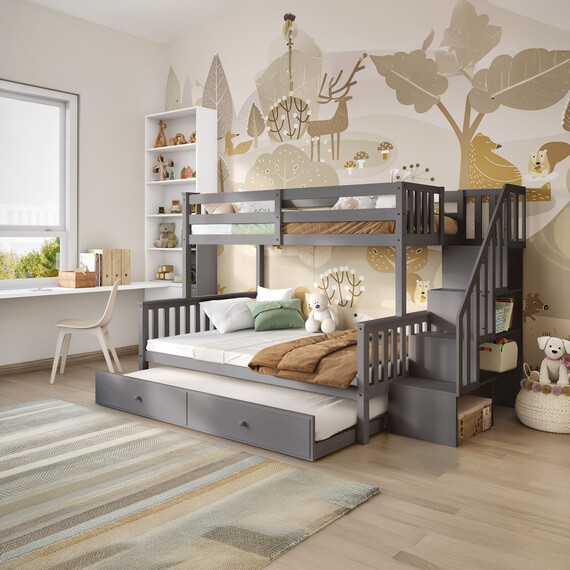 Tag Triple Staircase Bunk Bed with Trundle