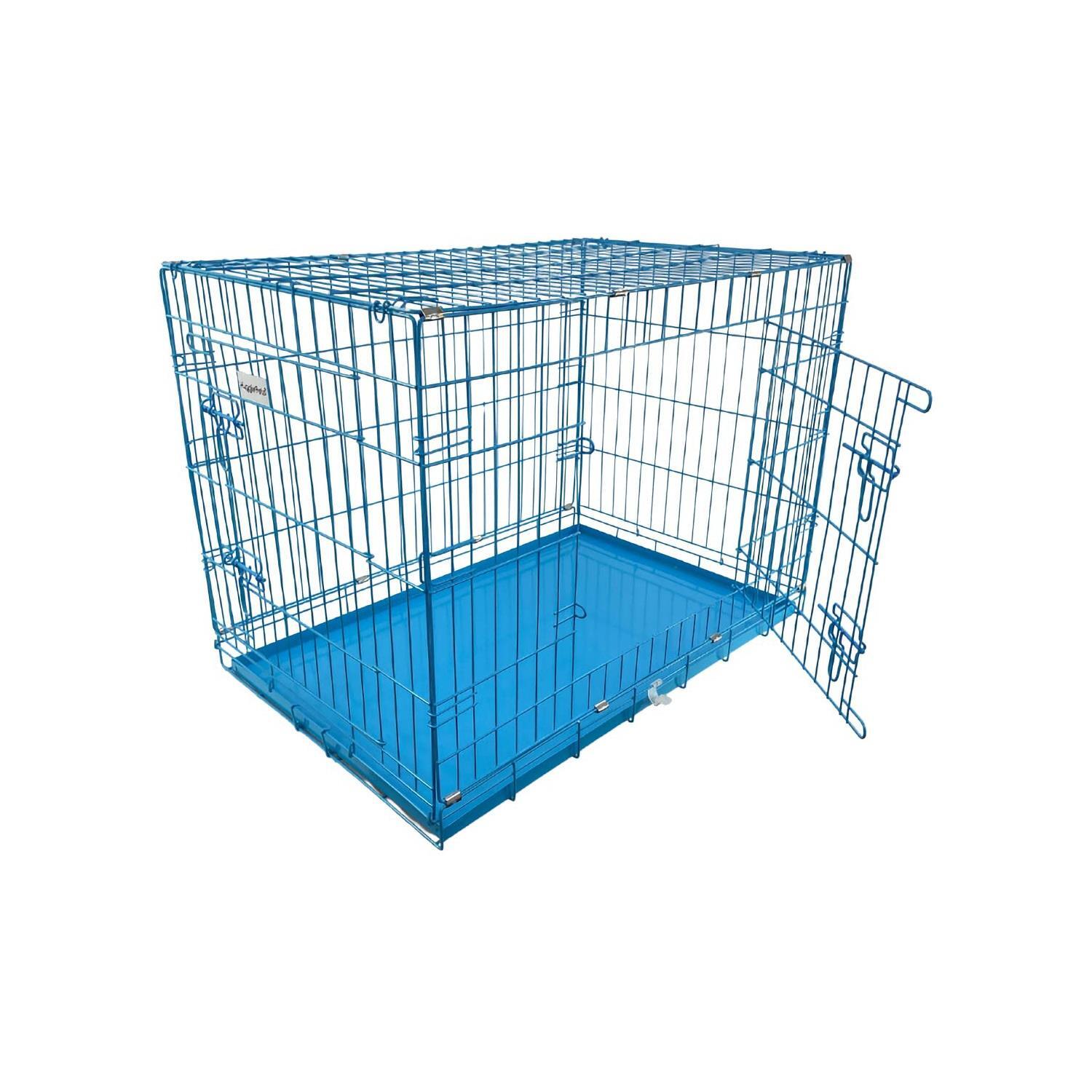 HugglePets Dog Cage - Blue, Large - Blue / 46cm
