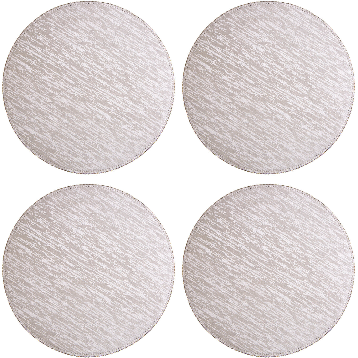 Maison By Premier Knightsbridge Set Of 4 Round Placemats - Silver