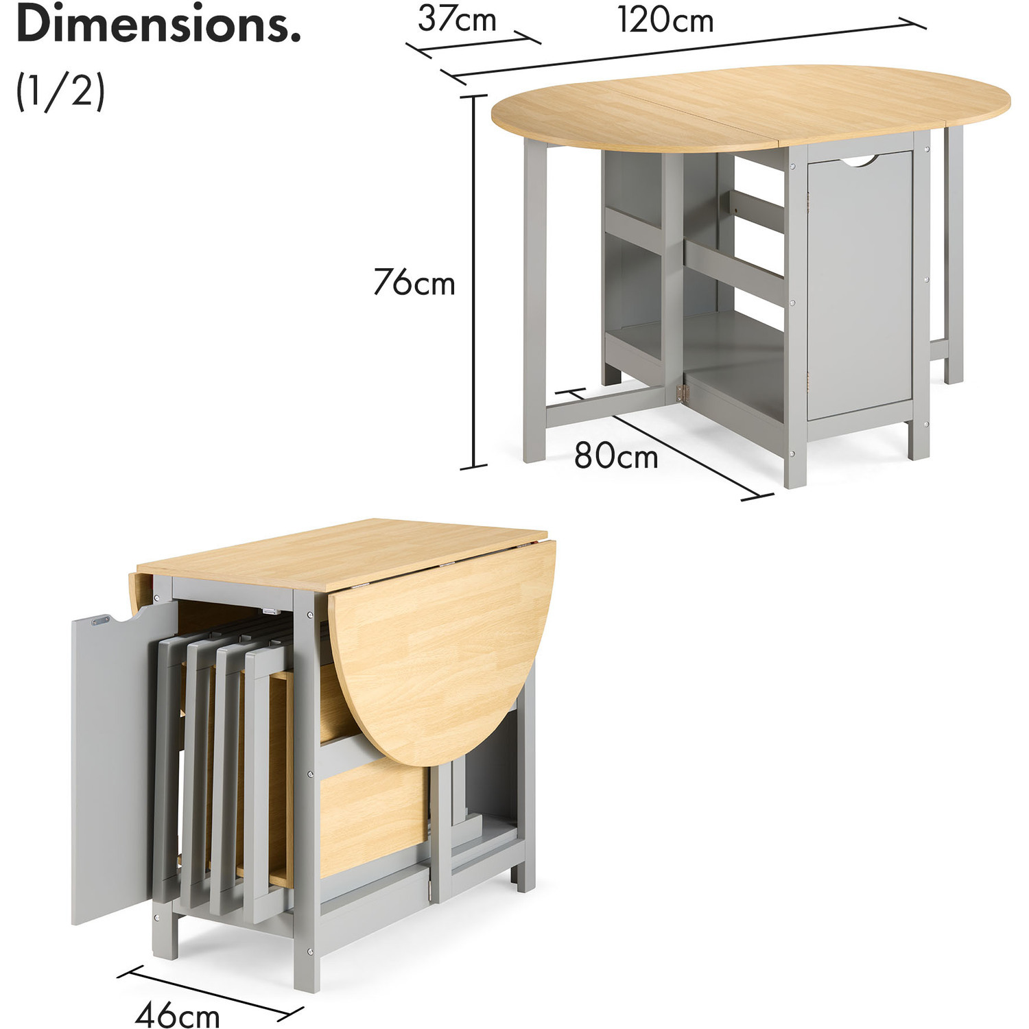 Folding Dining Table and Chair Set
