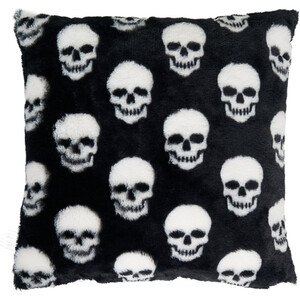 Skulls Faux Fur Cushion