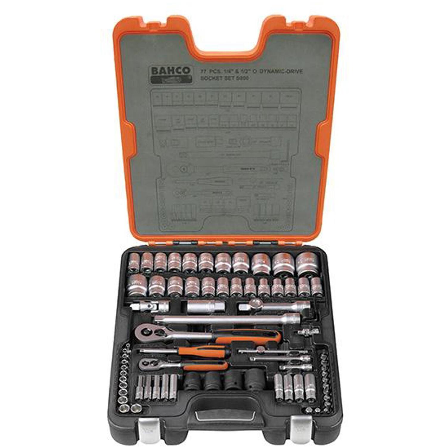 Bahco S800 Socket Set Of 77 Metric & Af 1.4 & 1.2In Drive - Image 13