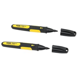 Stanley Hand Tools Fine Tip Marker Black (pack 2)