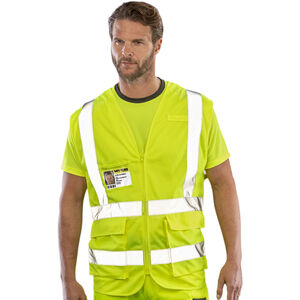 SAFE-GUARD by Result Unisex Adult Executive Mesh Safety Hi-Vis Vest