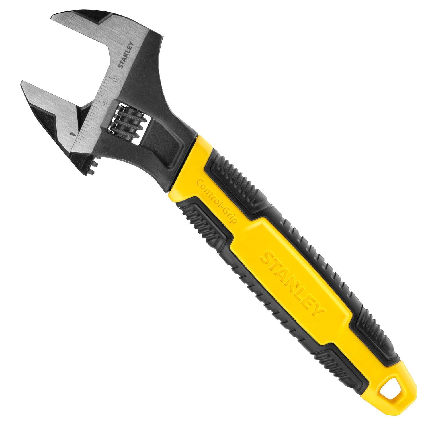 Stanley Bi-Material Adjustable Wrench - Yellow/Black