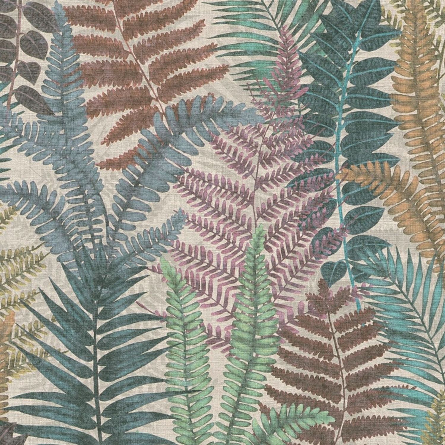 As Creation Famous Garden Fern Textured Wallpaper - Brown/Blue/Green