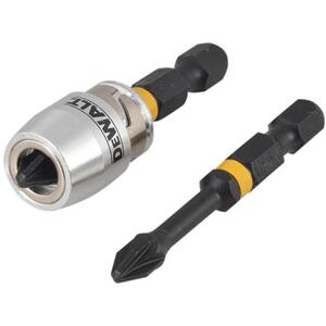 DEWALT Impact Torsion 2 X Pz2 50mm And Magnetic Screwlock Sleeve