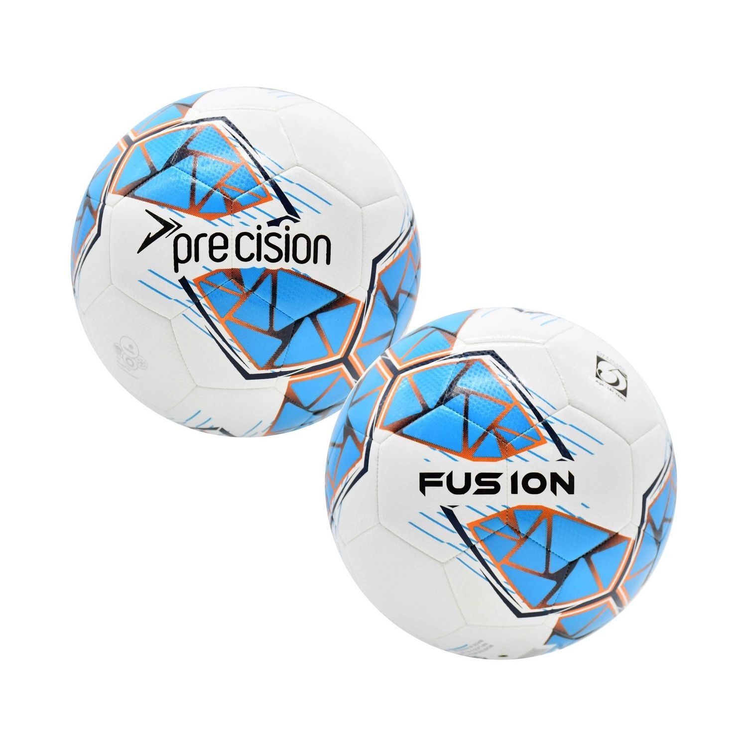 Precision Fusion Fifa Basic Training Ball - White/Cyan/Orange/Grey / 3