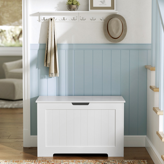 VASAGLE Storage Bench with Safety Hinges