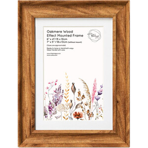Oakmere Wood Effect Mounted Photo Frame
