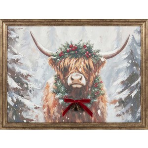 Christmas Highland Cow Framed Print
