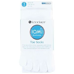 1 Pack Unisex Lightweight Cotton Toe Socks for Athletes Foot