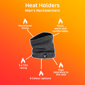 Brown / 4.5cm Mens 2.6 TOG Soft Fleece Lined Thermal Winter Neck Warmer shot 16149894