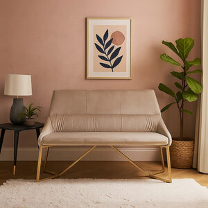 Vieste Mink Velvet Bench
