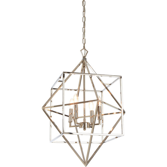 Kamara Nickel Finish Geometric Pendant Light