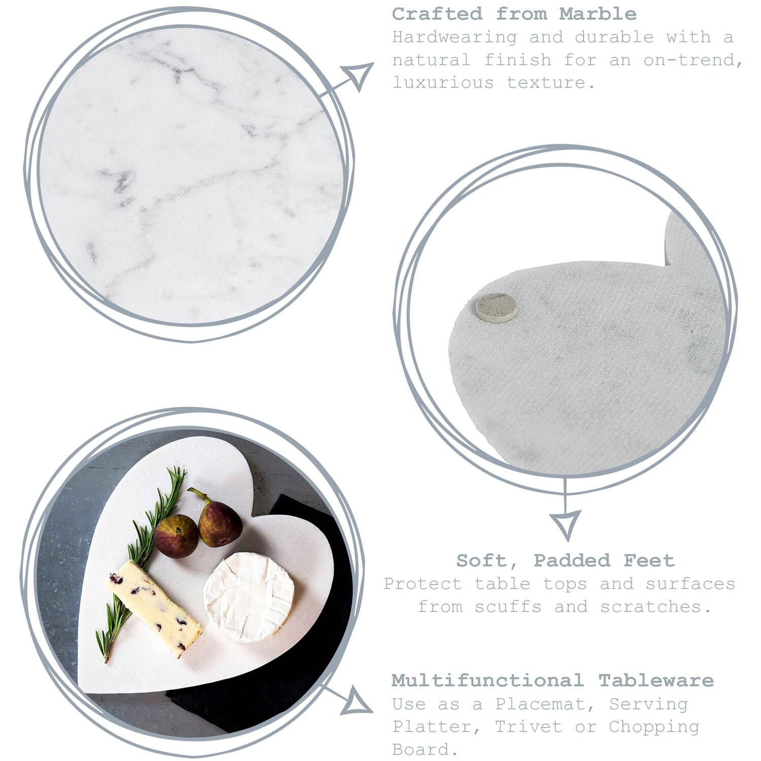 Image of Heart Marble Serving Platters - 23&hellip;