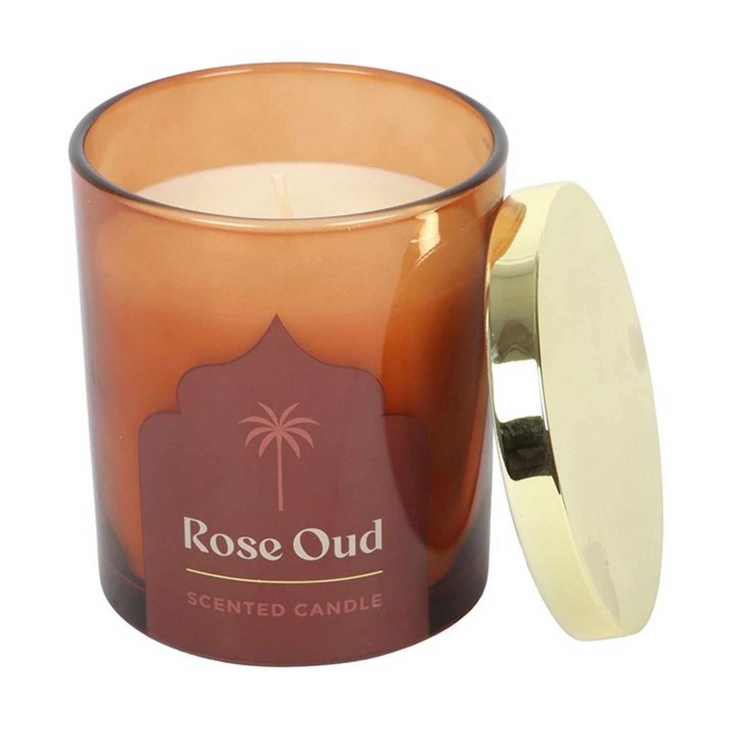 Something Different Arabian Nights Rose Oud Scented Candle - Brown/Gold