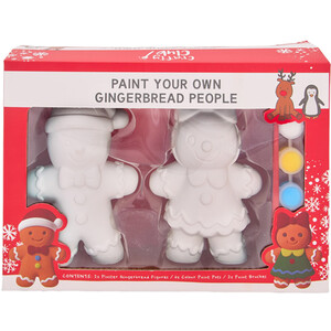 Paint Your Own Ceramic Gingerbread People Kit